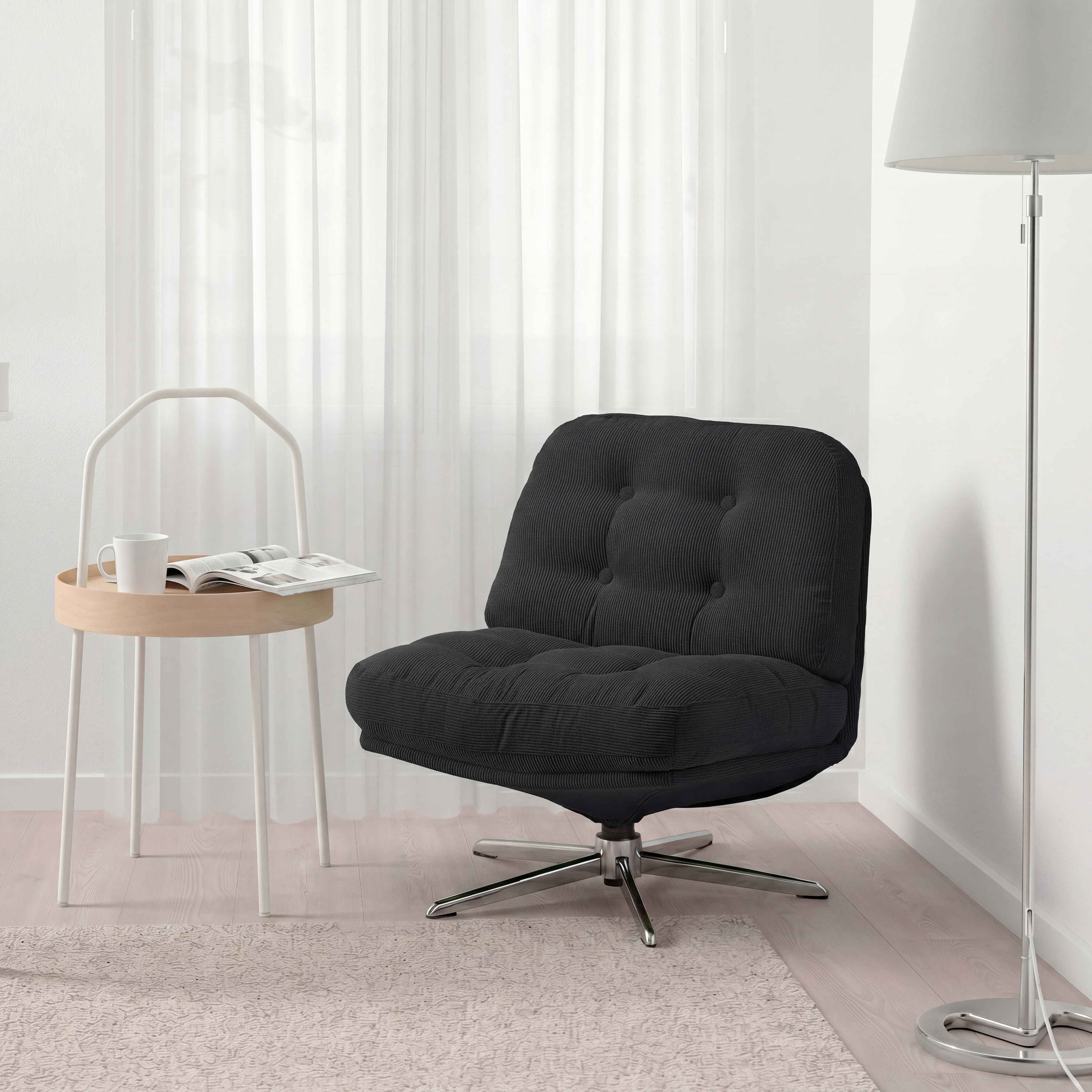 DYVLINGE swivel easy chair Kelinge black - IKEA